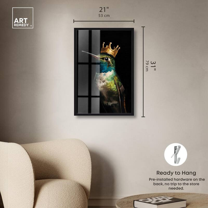 Crowned Azure Bird I Shadowbox by Art Remedy
