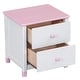 preview thumbnail 6 of 22, Wooden Nightstand with Two Drawers for Kids,