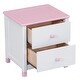 preview thumbnail 5 of 7, Wooden Nightstand with Two Drawers for Kids