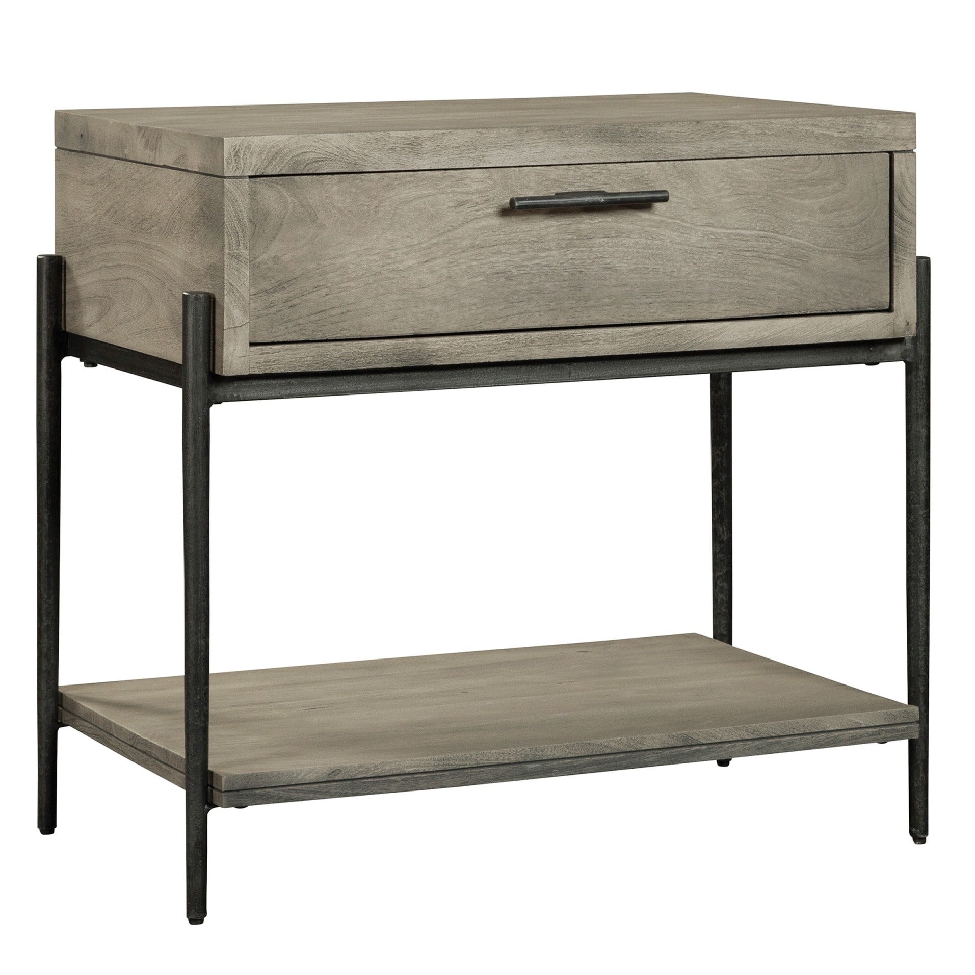 Grey clearance metal nightstand