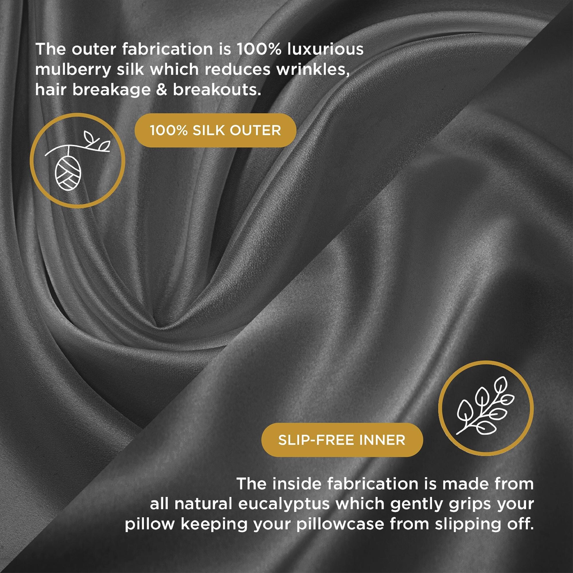 NIGHT Nonslip Silk & Eucalyptus Blend Pillowcase-image