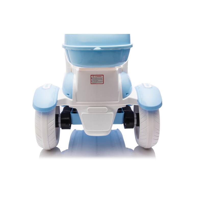 12V Kids Electric Motorcycle, 3 Wheels Ride On Scooter with USB,Bluetooth,Lights,Storage Box, 2 Seats Dual Motor Motorbike