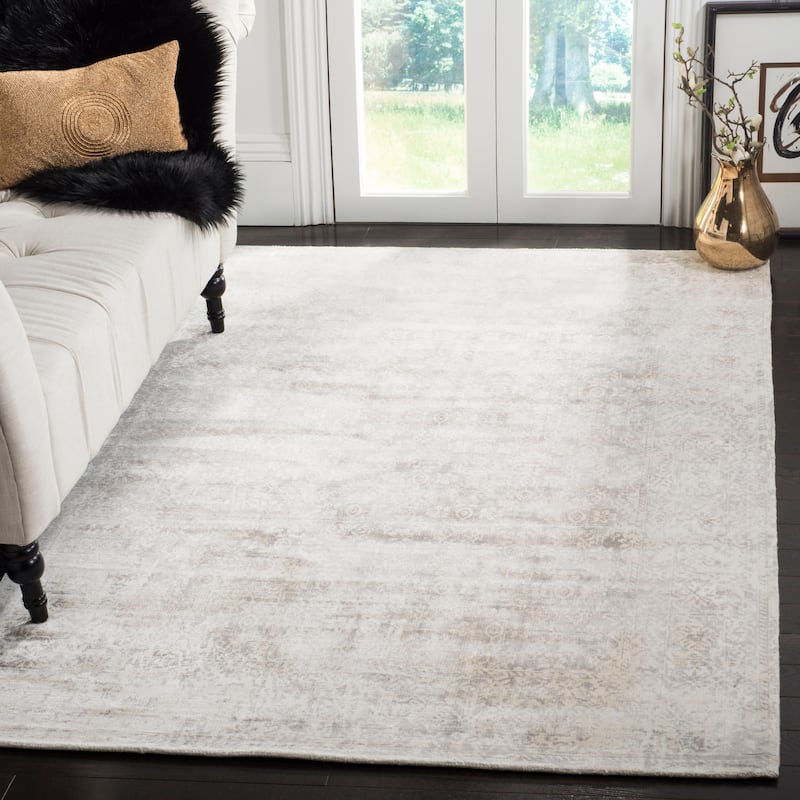SAFAVIEH Handmade Mirage Pascasia Modern Abstract Viscose Rug - 6' x 9' - Ivory/Silver