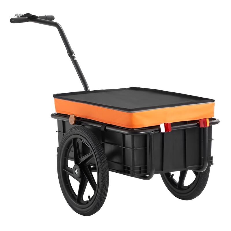 Bike Cargo Trailer, 88 lbs Load Capacity, Heavy-Duty Bicycle Wagon Cart, Foldable Compact Storage with Universal Hitch, Waterpr - Multi
