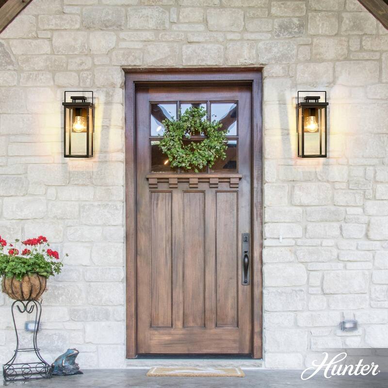 Hunter Timbergrove Outdoor Wall Light - Porch, Patio, Garage - Contemporary, Transitional, Mission - Corrosion Resistant!