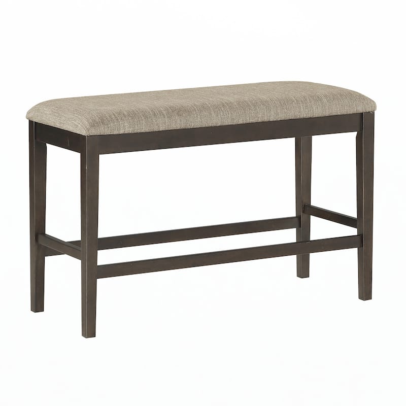 Dark Brown Finish Counter Height Bench 1pc