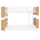 preview thumbnail 7 of 14, White Full Over Full Metal Bunk Bed w/Ladder and Full-Length Guardrail