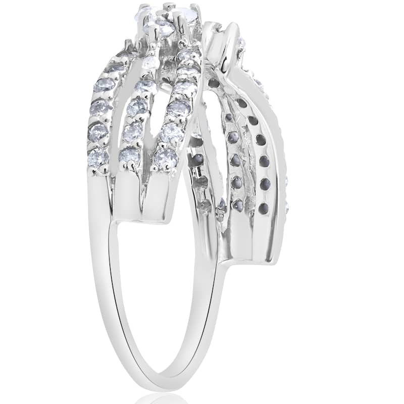 1/2ct Diamond Guard Wrap Ring White Gold