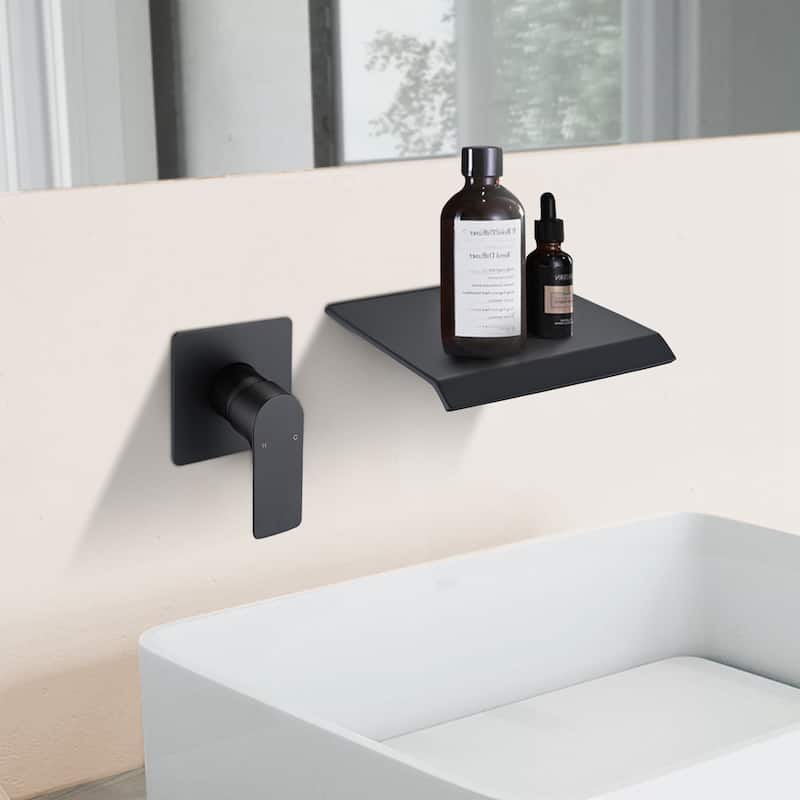 Topcraft Wall Mount Single Handle Waterfall Bathroom Faucet