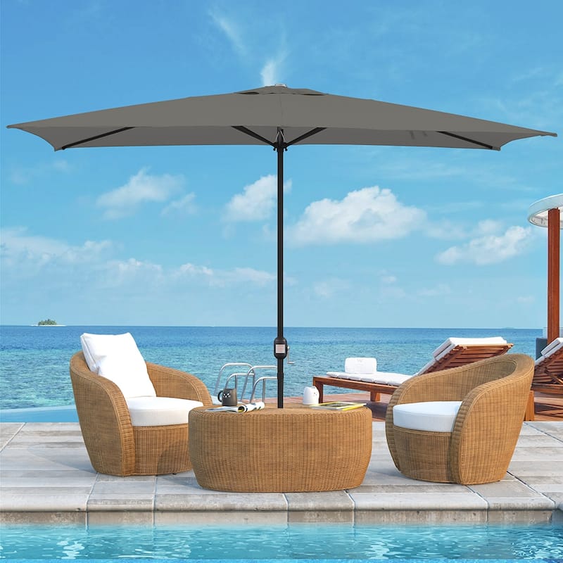 Maypex 10 X 6.5 Feet Rectangular Market Umbrella