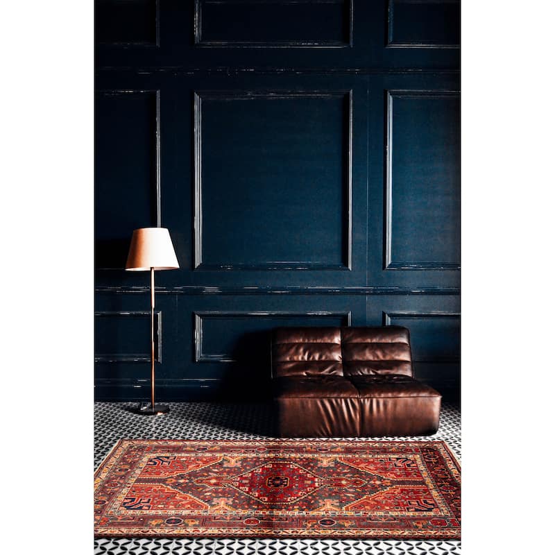 ECARPETGALLERY Hand-knotted Anatolian Vintage Red Wool Rug - 4'4 x 6'11