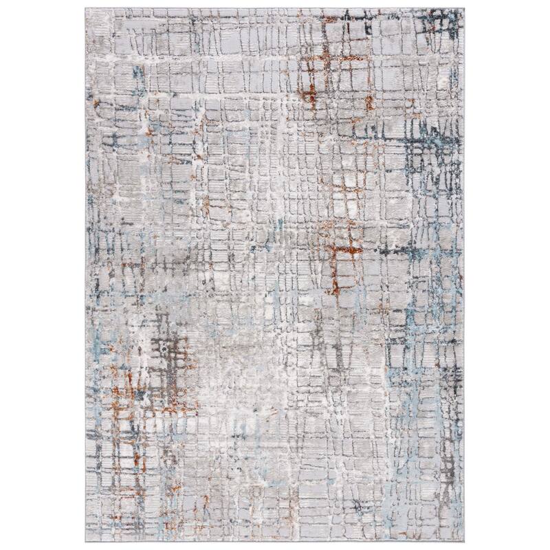 SAFAVIEH Meadow Timmy Modern Abstract Rug - 5'3" x 7'6" - Grey/Blue