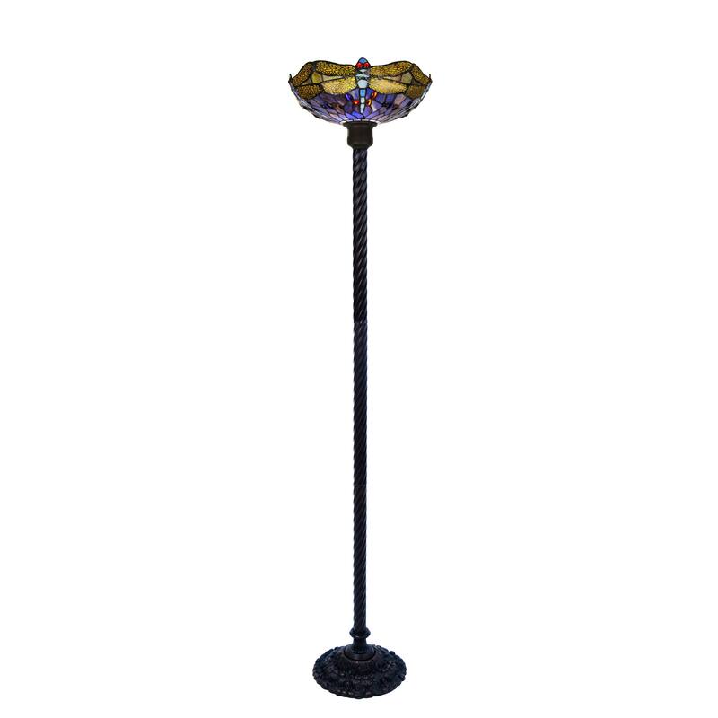 Tiffany-style Dragonfly Torchiere