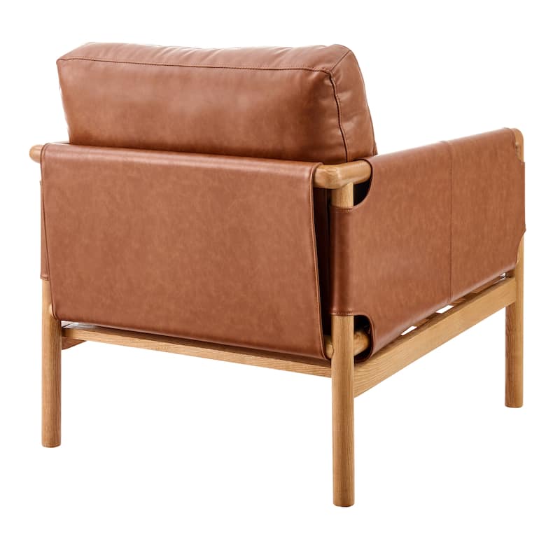NPD Furniture Barclay Faux Leather Accent Arm Chair