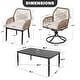 preview thumbnail 18 of 71, Nuu Garden Rattan Metal Patio Dining Set with Umbrella Hole, Zippered Cushions