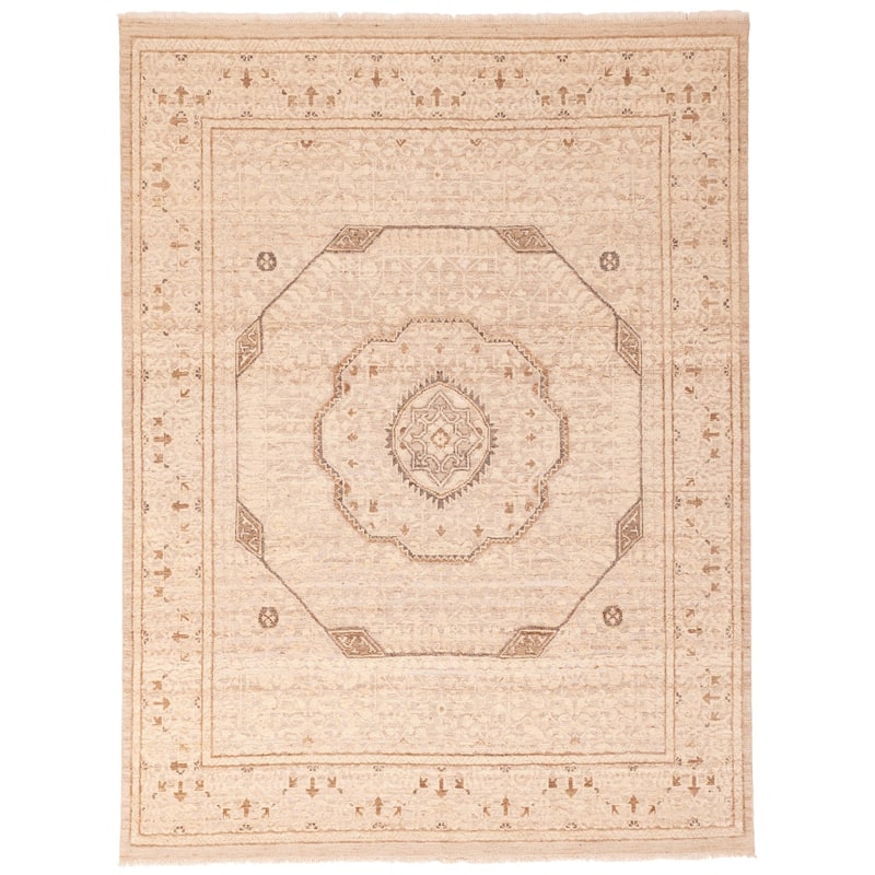 ECARPETGALLERY Hand-knotted Tangier Beige Wool Rug - 8'2 x 10'8