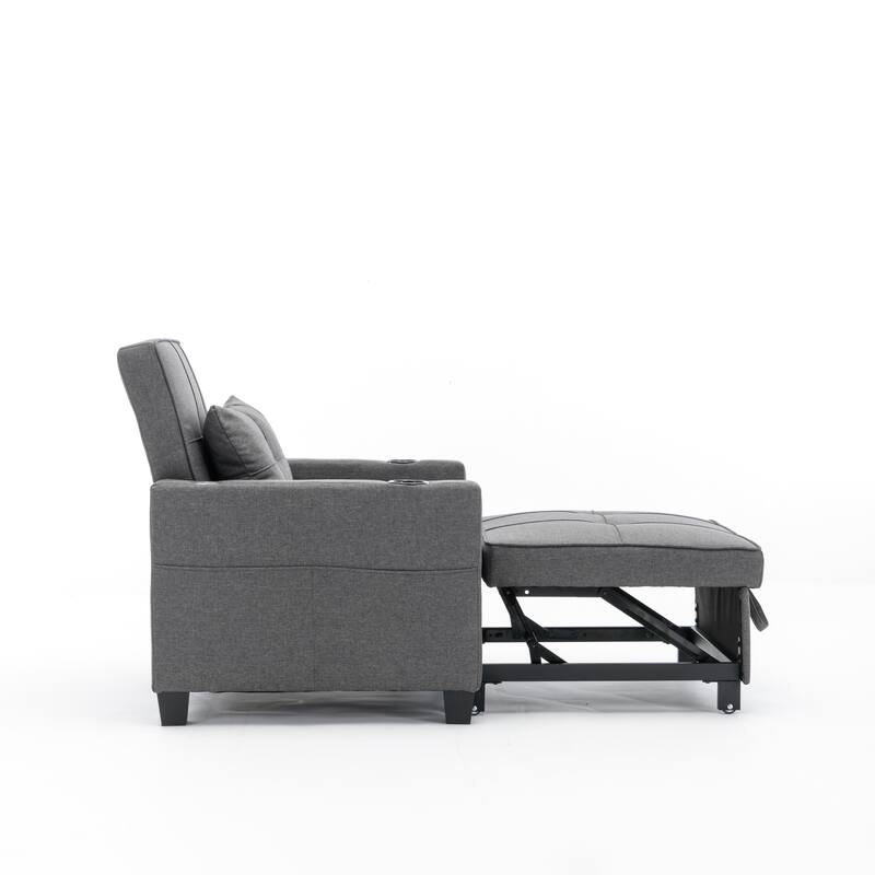 Futon Chair Bed Convertible Chair 3-in-1 Pull Out Sleeper Chair Beds