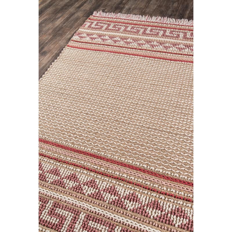 Momeni Esme Wool and Cotton Hand Made Pink Area Rug