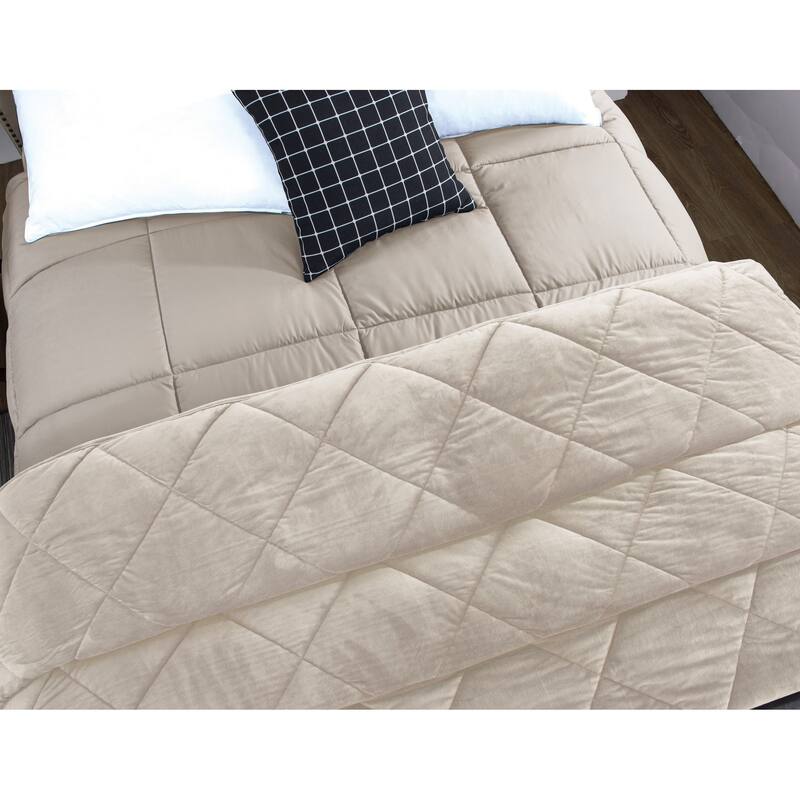 St. James Home Microfiber Comforter and Velvet Blanket Set