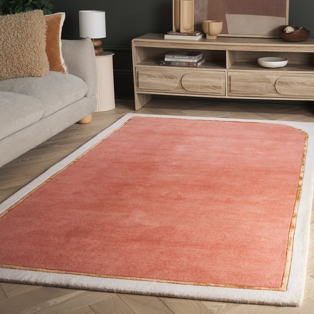 SAFAVIEH Handmade Fifth Avenue Abla Border Design Wool Rug