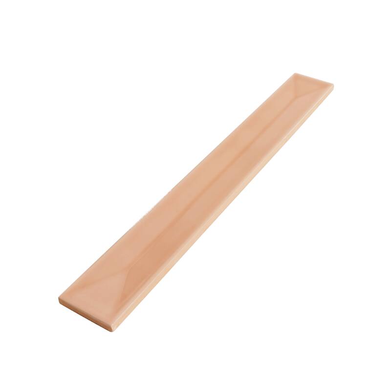 Apollo tile 2" x 16" Horizonte Glossy Powder Pink Ceramic Tile (10.76 sq ft/case) - 50 Pack