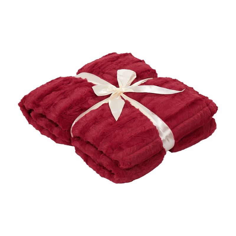 Oversized Derby Double Sided Fauxfur Throw