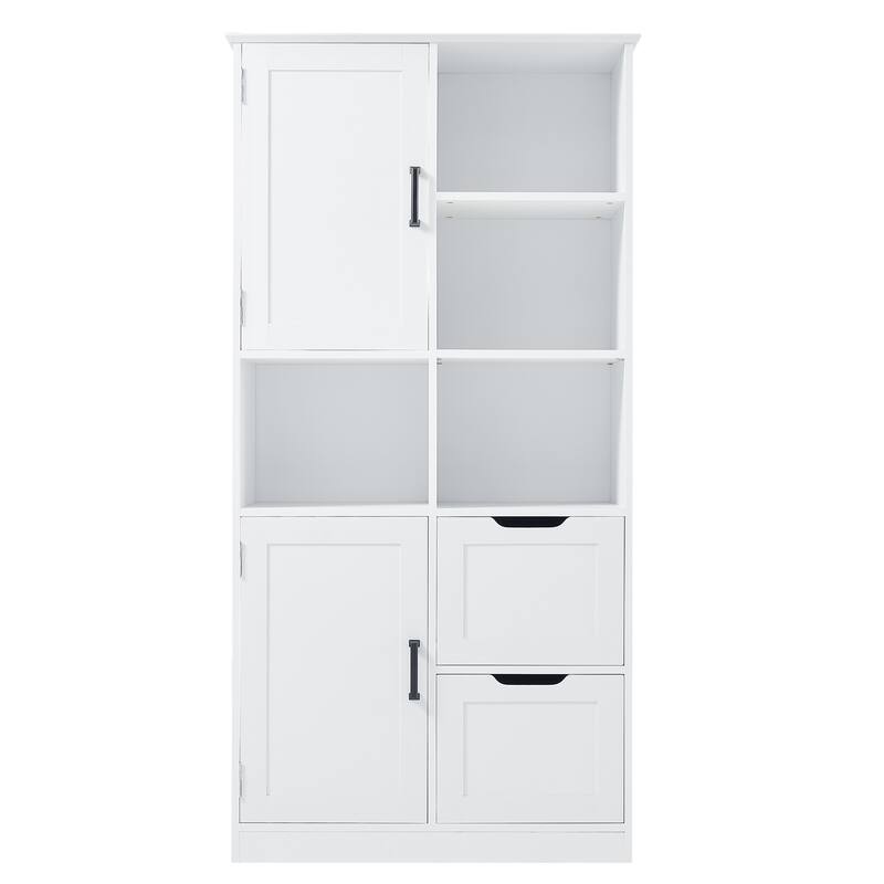 Bathroom Storage Cabinet with Doors and Drawers