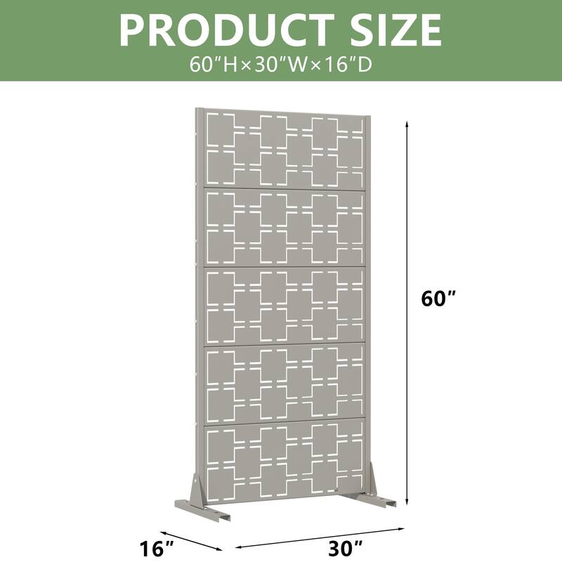 6 ft. H x 4 ft. Metal Privacy Screen Free Standing