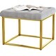 preview thumbnail 39 of 74, Upholstered Tufted Velvet Ottoman, Modern End of Bed Bench with Golden Metal Frame, Entryway Footrest Stool