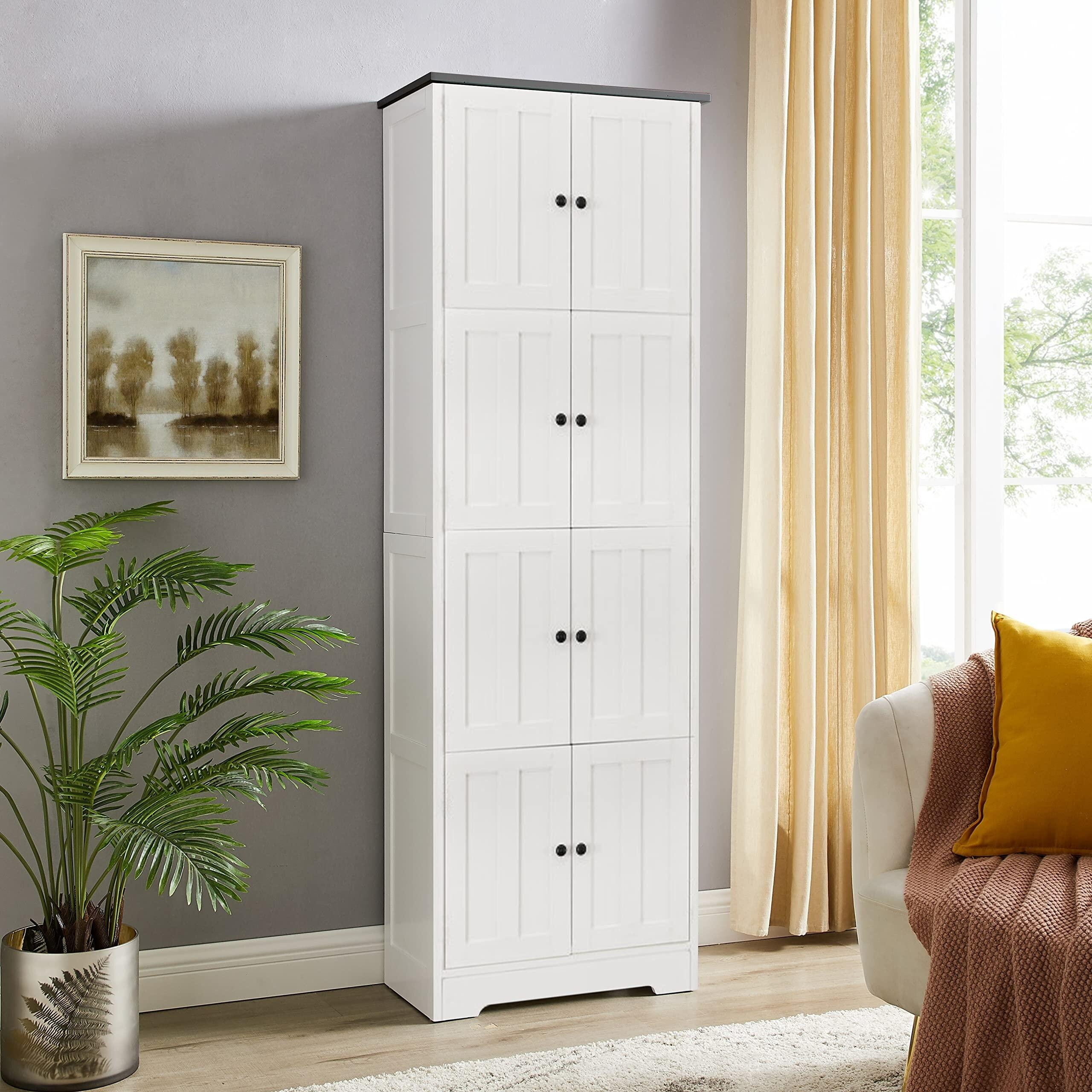 Middelbrook Designs Tall Sliding Groove Door Storage Cabinet - On Sale -  Bed Bath & Beyond - 33618045