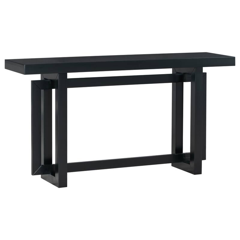 59.1 in. W Contemporary Console Table with Wood Top