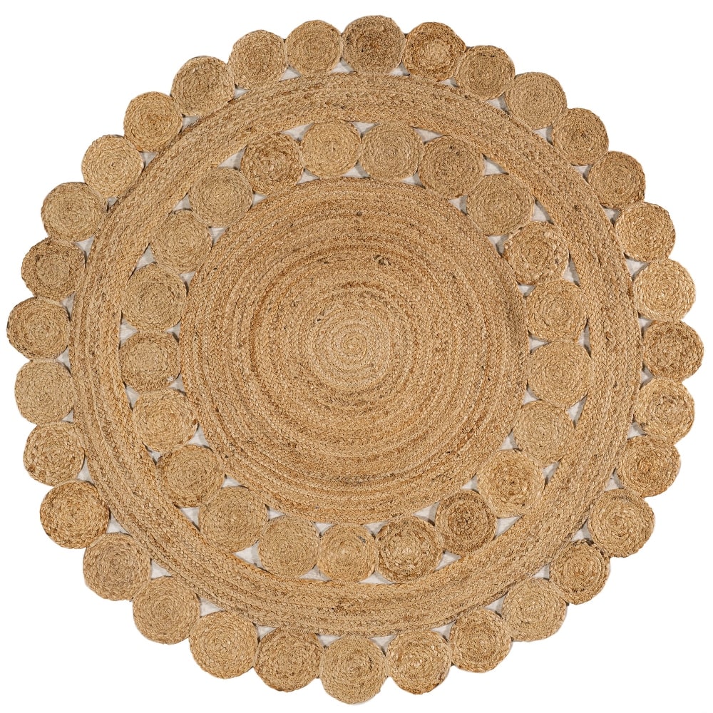 JONATHAN Y Isla Round Natural Jute hippie Circle Area Rug