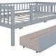 preview thumbnail 5 of 7, Twin Size Daybed Wood Bed with Two Drawers, Gray