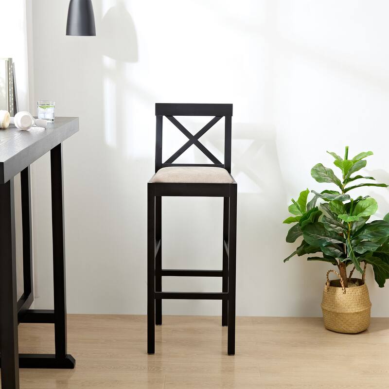 Bar Chair Counter Height Stool With Backrest