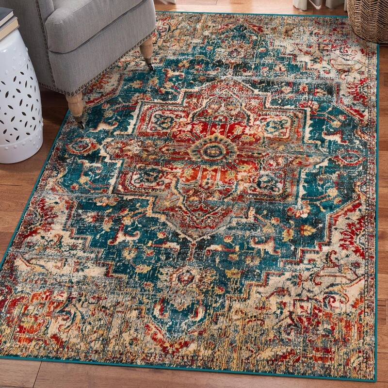 Luxe Weavers Traditional Vintage Oriental Area Rug - 9' x 12' - Blue