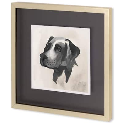 Small Inked Dogs I Framed Art Print