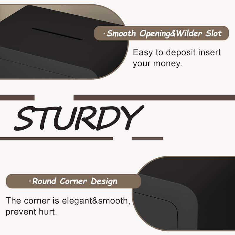 Secure Safe With Key And Password Money Home Safe, 0.23 Cubic Feet Small Safe, Mini Storage Cabinet