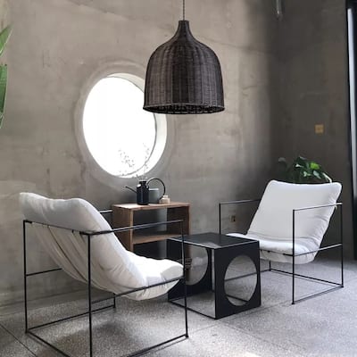 Reely Wicker Rattan Single Light Pendant - 17.7" x 15.7"