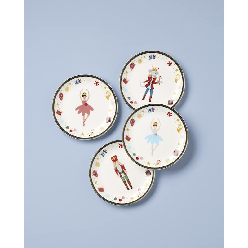 Lenox Nutcracker Ballet Tidbit Plates, Set of 4, Assorted