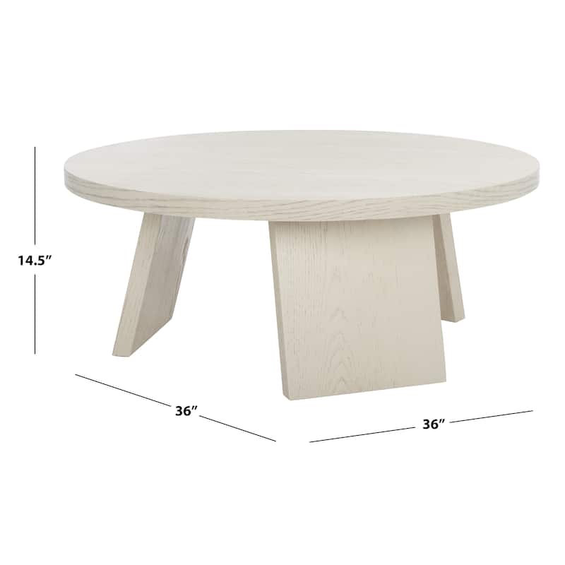 SAFAVIEH Couture Julianna Modern Wood Coffee Table - 36 in. W x 36 in. D x 15 in. H