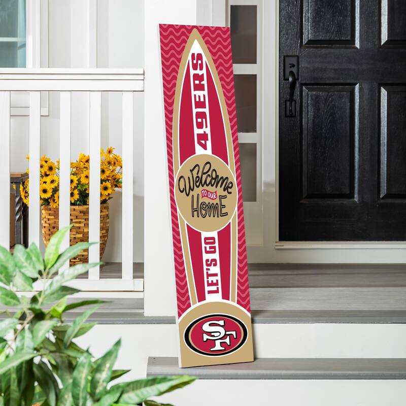 47" Porch Leaner Welcome Wall Sign, San Francisco 49ers - Multi