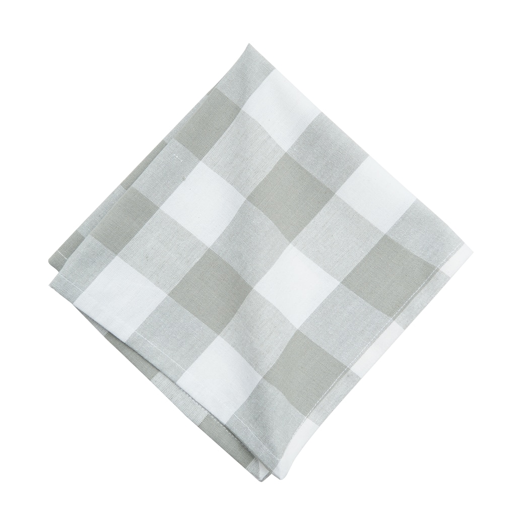 Franklin Slate Gingham Check Napkin Set of 6