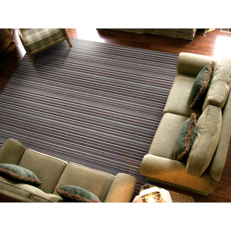 Garland Rug Carnival Striped Durable Indoor Area Rug