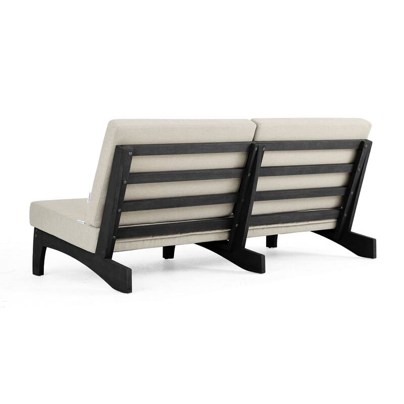 Casual Teak Wood Large 7-Piece Outdoor Patio Conversation Set