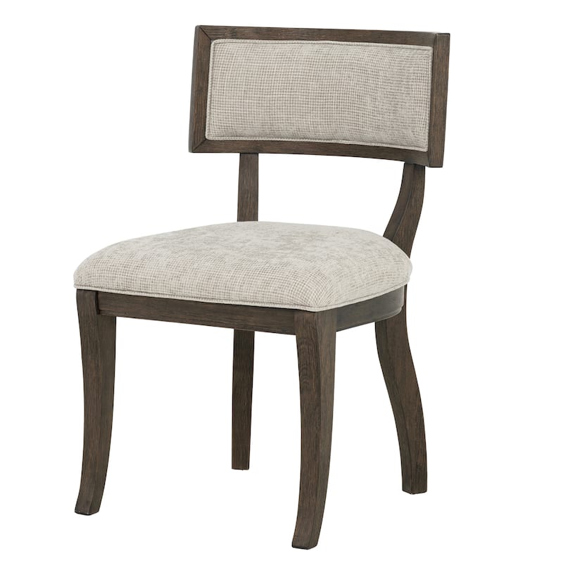 Madison Park Signature Marie Upholstered Split-Back Dining Chairs with Curved Wood Frame (Set of 2)