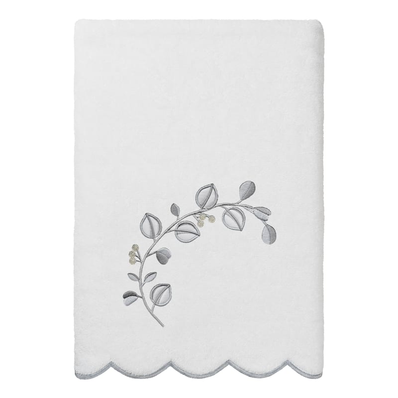Authentic Hotel and Spa 100% Turkish Cotton WILD BRANCH Scallop Embellished Towel Collection