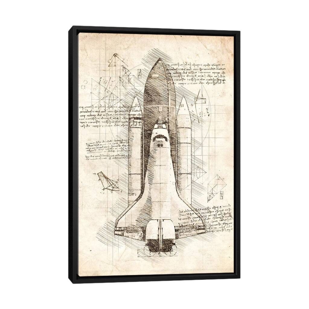 iCanvas "Space Shuttle" by Cornel Vlad Framed Canvas Print