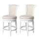 preview thumbnail 69 of 109, Maven Lane 26" Pullman Swivel Counter Height Kitchen Stool Set of 2 - Alabaster White.