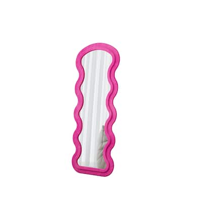 Full Length Wave rose Floor Mirror with Stand