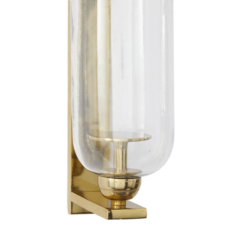 Aluminum Metal Single Candle Wall Sconce - Silver, Gold, Black - Roche River Decor